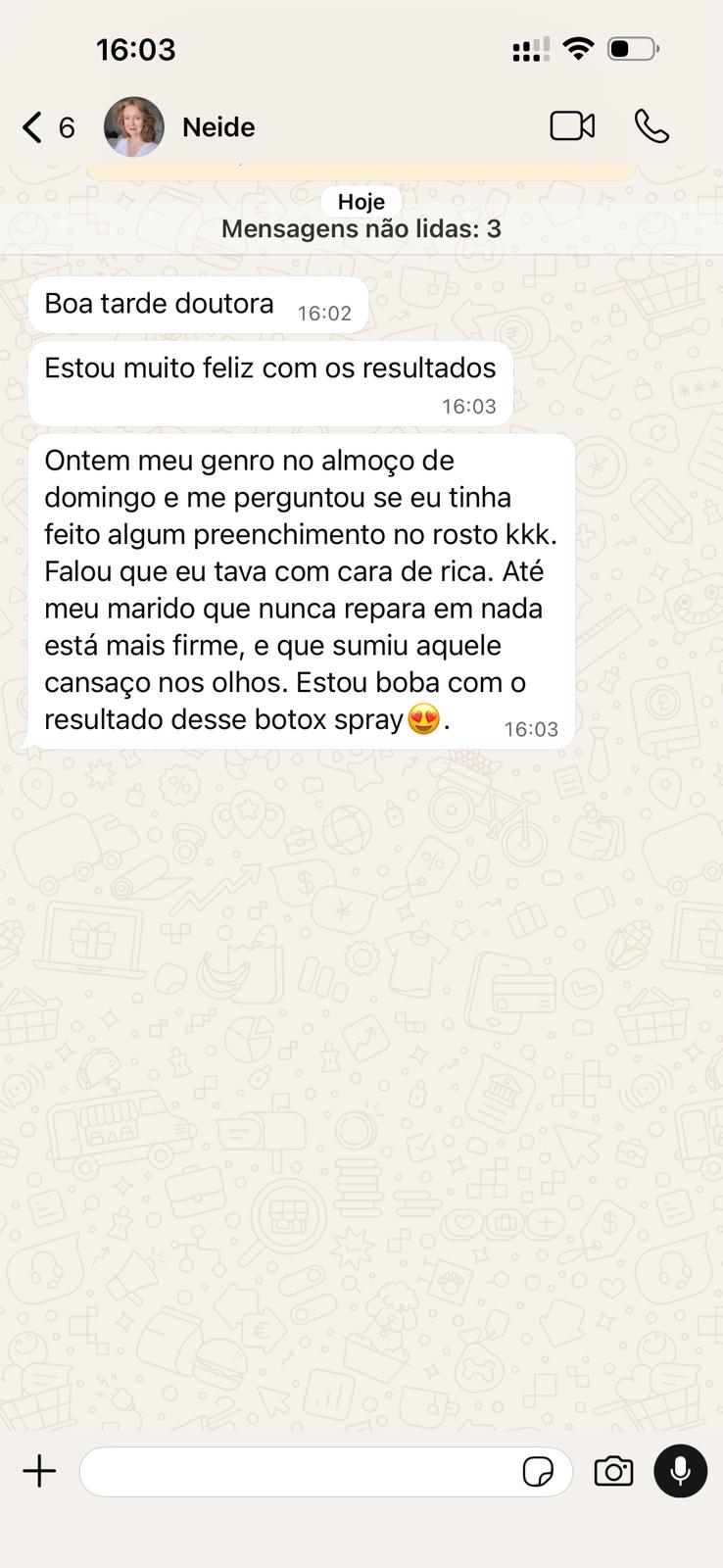 Depoimento de cliente 1